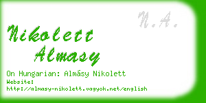 nikolett almasy business card