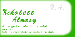 nikolett almasy business card